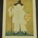 PIERROT WITH FLOWERS PRINT