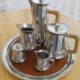 BANGKA TIN (lead-free pewter) COFFEE AND TEA SERVICE