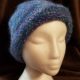 KNIT HAT IN TONES OF BLUE AND LAVENDER