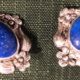 SILVER EARRING WITH LAPIS